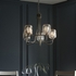 Berenice Bright Nickel & Glass 5 Light Pendant Light