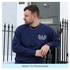 Adult sweatshirt personalised left chest text