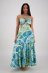 Resort Breeze Sleeveless Tie-Dye Smocked Dress 522193-EL