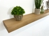 Chunky modern softened edge oak floating shelf