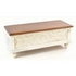 Mango Wood Carved Distressed White Console Table