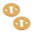 Keyhole Cover / Escutcheon 32mm - Open (Brass Polished) Pair