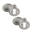 Keyhole Cover / Escutcheon 32mm - Closed (Satin Chrome Plated) Pair