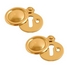 Keyhole Cover / Escutcheon 32mm - Closed (Brass Polished) Pair