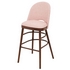 Ella Bar Stool upholstered in Mendip from Fermoie, dark oak finish.