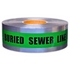 Buried Gas Line Detectable Underground Tape - 2 Inch x 1000 Ft Length, 5 Mil
